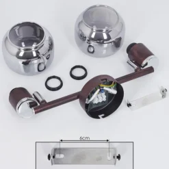 Luminaires Rustiques-hofstein Plafonnier Arconciel Brun, 2 lumières