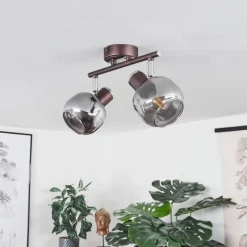 Luminaires Rustiques-hofstein Plafonnier Arconciel Brun, 2 lumières