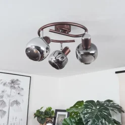 Luminaires Rustiques-hofstein Plafonnier Arconciel Brun, 3 lumières