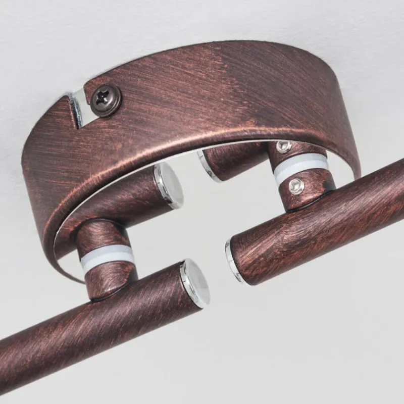 Suspension Verre Fumé-hofstein Plafonnier Arconciel Brun, 4 lumières