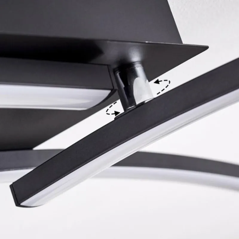 hofstein Plafonnier Aringa LED Noir, 1 lumière