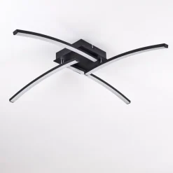 hofstein Plafonnier Aringa LED Noir, 1 lumière