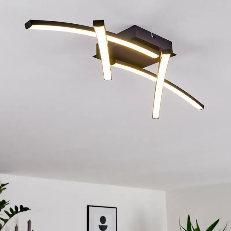 hofstein Plafonnier Aringa LED Noir, 1 lumière