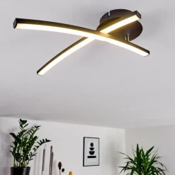 hofstein Plafonnier Aringa LED Noir, 1 lumière