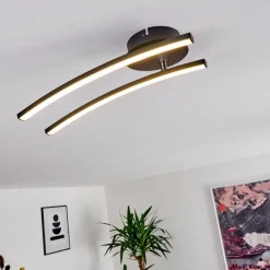 hofstein Plafonnier Aringa LED Noir, 1 lumière