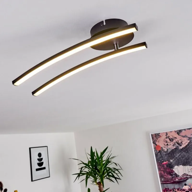 hofstein Plafonnier Aringa LED Noir, 1 lumière