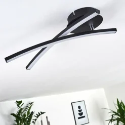hofstein Plafonnier Aringa LED Noir, 1 lumière