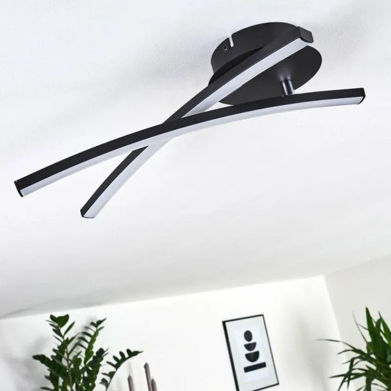 hofstein Plafonnier Aringa LED Noir, 1 lumière