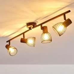 Luminaires Rustiques-hofstein Plafonnier Arjen Brun, Rouille, 4 lumières