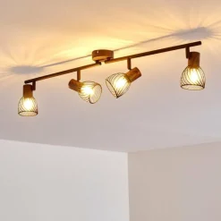 Luminaires Rustiques-hofstein Plafonnier Arjen Brun, Rouille, 4 lumières