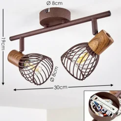 hofstein Plafonnier Arjen Rouille, 2 lumières