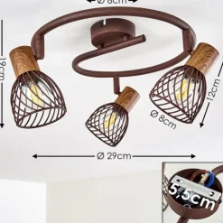 Lampes Vintages & Rétros-hofstein Plafonnier Arjen Rouille, 3 lumières