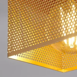 Lampes Dorées-hofstein Plafonnier Armenie Or, Laiton, Noir, 4 lumières