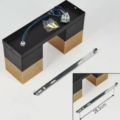 Lampes Dorées-hofstein Plafonnier Armenie Or, Laiton, Noir, 2 lumières