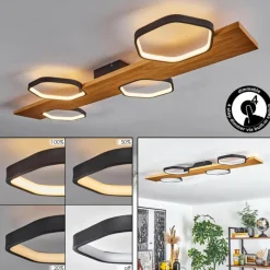 hofstein Plafonnier Arminda LED Écru, Noir, 1 lumière