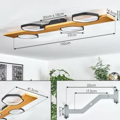 hofstein Plafonnier Arminda LED Écru, Noir, 1 lumière