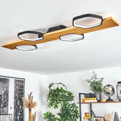 hofstein Plafonnier Arminda LED Écru, Noir, 1 lumière