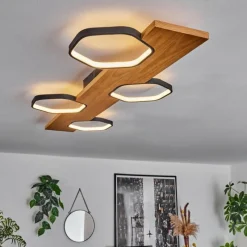 hofstein Plafonnier Arminda LED Écru, Noir, 1 lumière