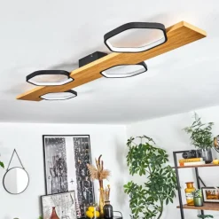 hofstein Plafonnier Arminda LED Écru, Noir, 1 lumière