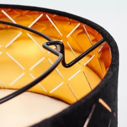 Lampes En Tissu-hofstein Plafonnier Arnoya Cuivre, Noir, 1 lumière