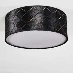 Lampes En Tissu-hofstein Plafonnier Arnoya Cuivre, Noir, 1 lumière