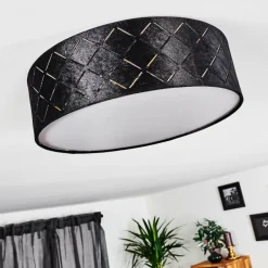 Lampes En Tissu-hofstein Plafonnier Arnoya Cuivre, Noir, 2 lumières