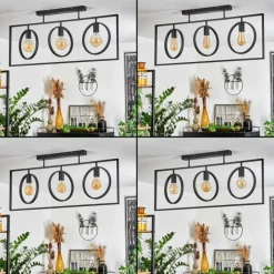 Lampes Industrielles-hofstein Plafonnier Assiniboia Noir, 3 lumières