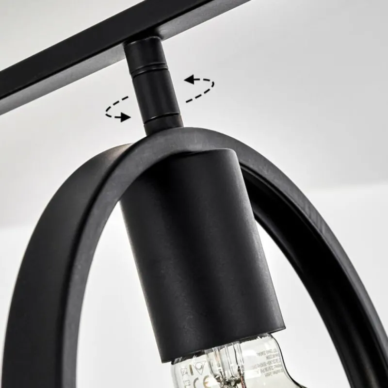 Lampes Industrielles-hofstein Plafonnier Assiniboia Noir, 3 lumières