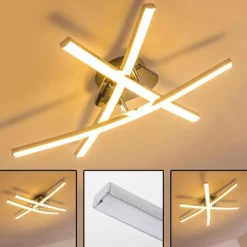 hofstein Plafonnier ATOME LED Chrome, 3 lumières