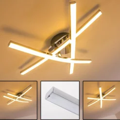 hofstein Plafonnier ATOME LED Chrome, 3 lumières