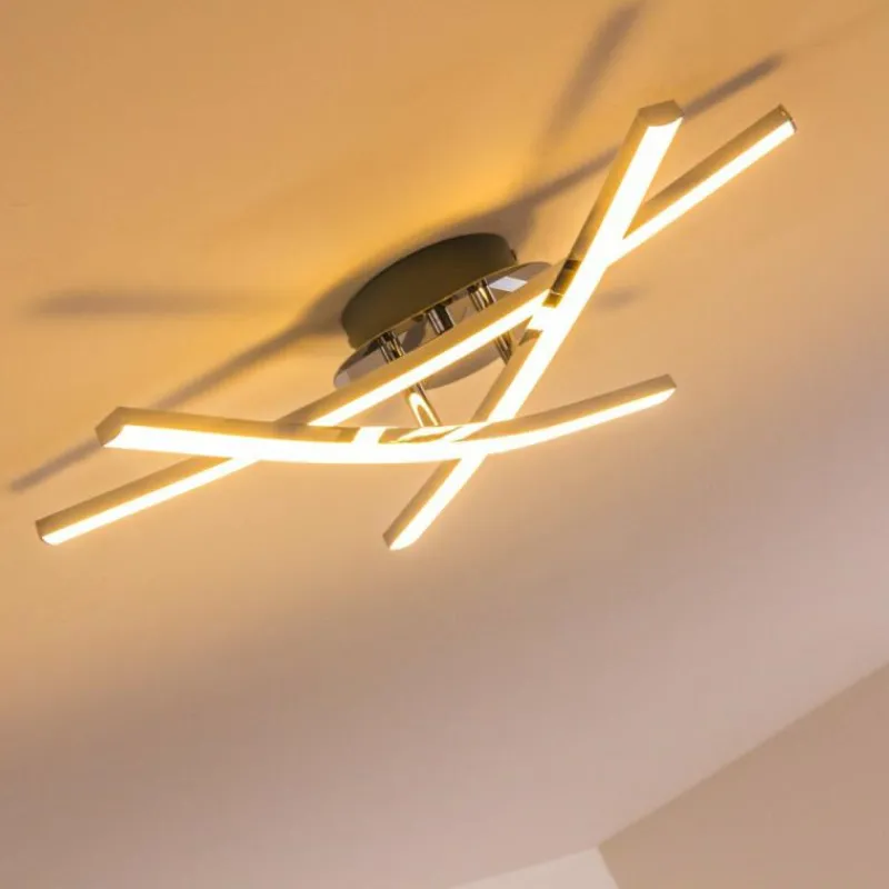 hofstein Plafonnier ATOME LED Chrome, 3 lumières