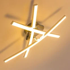 hofstein Plafonnier ATOME LED Chrome, 3 lumières