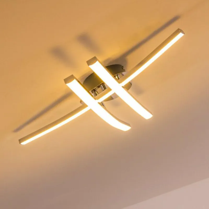 hofstein Plafonnier ATOME LED Chrome, 3 lumières