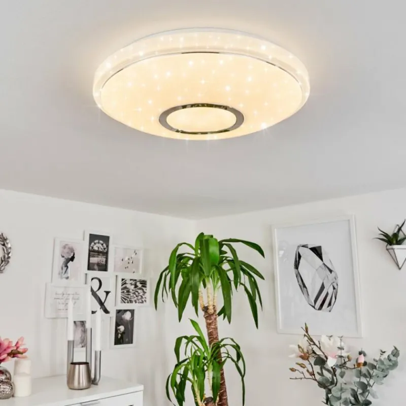 hofstein Plafonnier Auxerre LED Blanc, 1 lumière