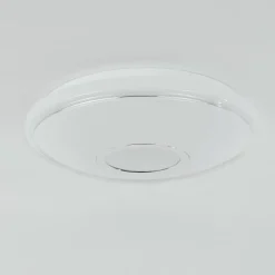 hofstein Plafonnier Auxerre LED Blanc, 2 lumières, Télécommandes, Changeur de couleurs