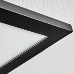 hofstein Plafonnier Avelal LED Brun, Couleur bois, Noir, 1 lumière