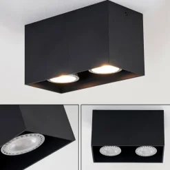 hofstein Plafonnier Awuna Noir, 2 lumières