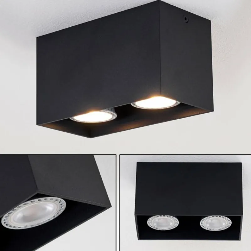 hofstein Plafonnier Awuna Noir, 2 lumières