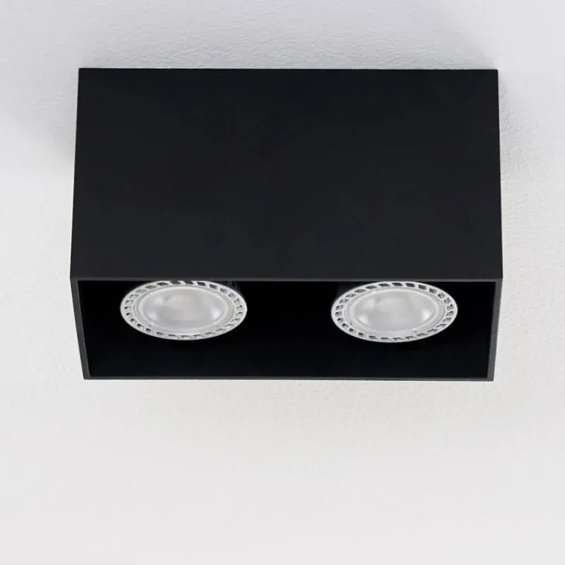 hofstein Plafonnier Awuna Noir, 2 lumières