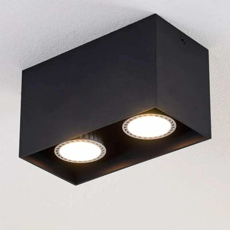 hofstein Plafonnier Awuna Noir, 2 lumières