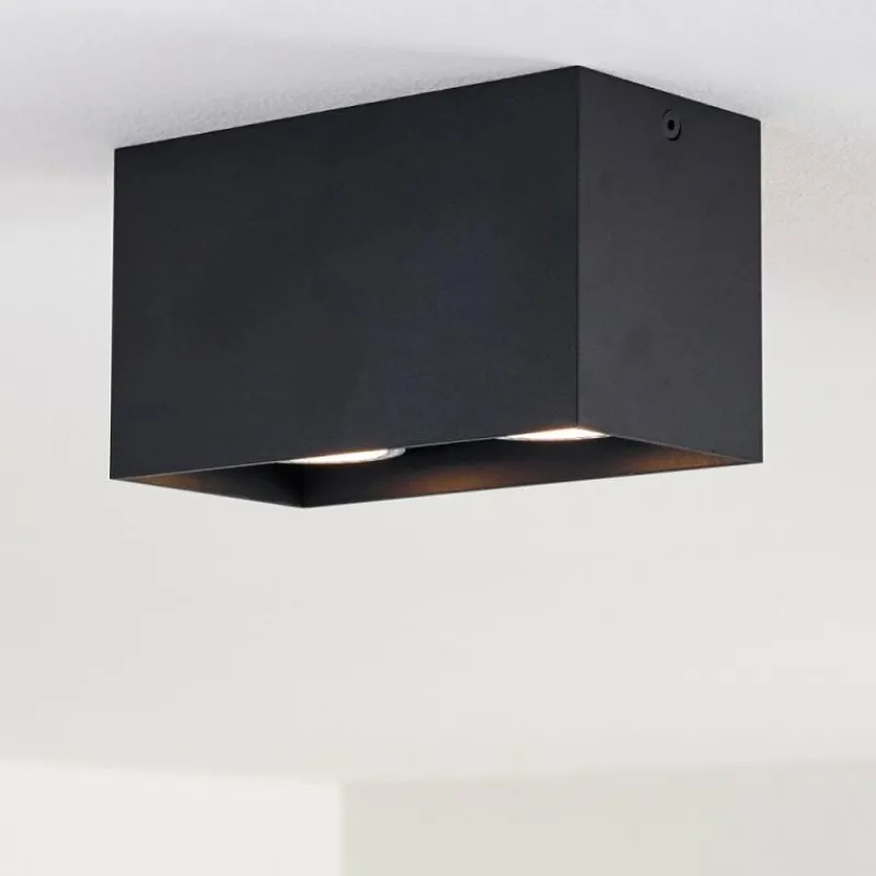 hofstein Plafonnier Awuna Noir, 2 lumières