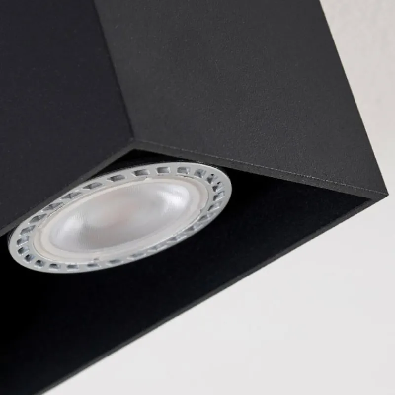 hofstein Plafonnier Awuna Noir, 2 lumières