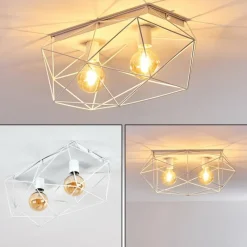 Luminaires Rustiques-hofstein Plafonnier Babol Blanc, 2 lumières