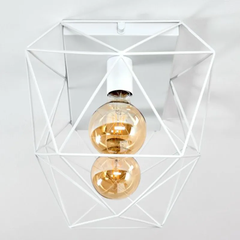 Luminaires Rustiques-hofstein Plafonnier Babol Blanc, 2 lumières