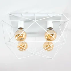 Lampes Industrielles-hofstein Plafonnier Babol Blanc, 4 lumières