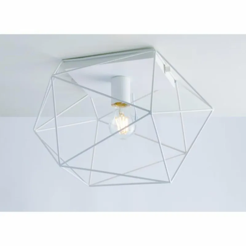 Lampes Industrielles-Luce Design Plafonnier Babol Blanc, 1 lumière