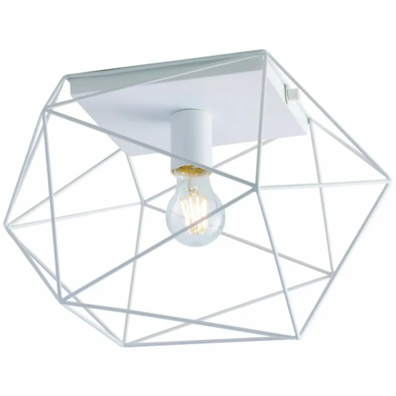 Lampes Industrielles-Luce Design Plafonnier Babol Blanc, 1 lumière