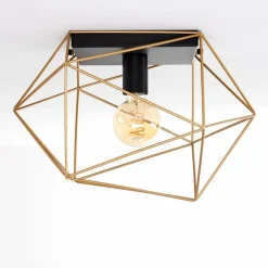 Lampes Dorées-hofstein Plafonnier Babol Noir, 1 lumière