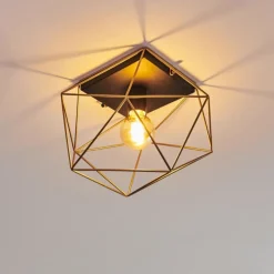 Lampes Dorées-hofstein Plafonnier Babol Noir, 1 lumière