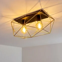 Luminaires Rustiques-hofstein Plafonnier Babol Noir, 2 lumières